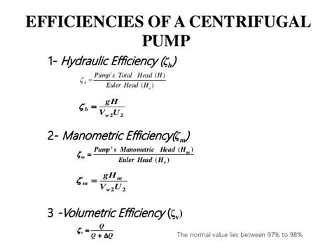 hydraulic efficiency of centrifugal pump|hydraulic efficiency formula.